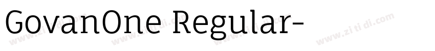 GovanOne Regular字体转换 GovanOne Regular字体转换
